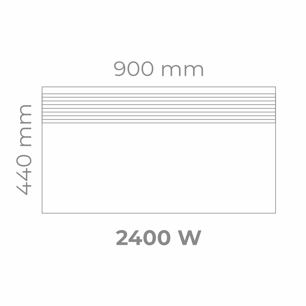 Grzejnik elektryczny 2500W konwektorowy energooszczędny ścienny Wi-Fi IPX4 Intuis TACTIC - 8