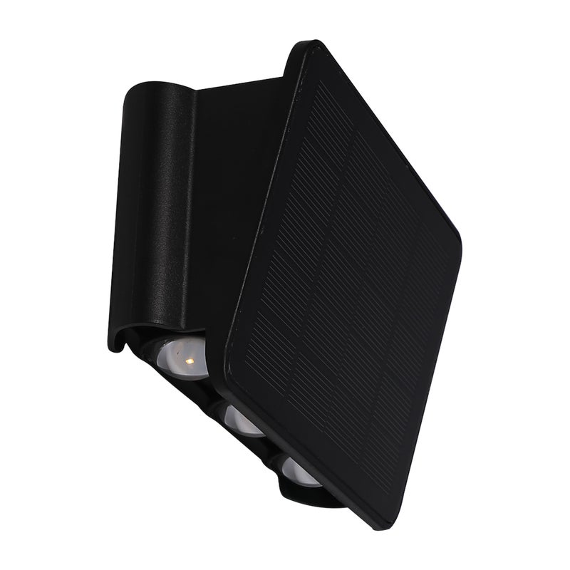 Kinkiet solarny LED ALF 2W 6000K 50lm tworzywo sztuczne czarny wym:11,2x16,9x6,4cm IP54 Eko-Light
