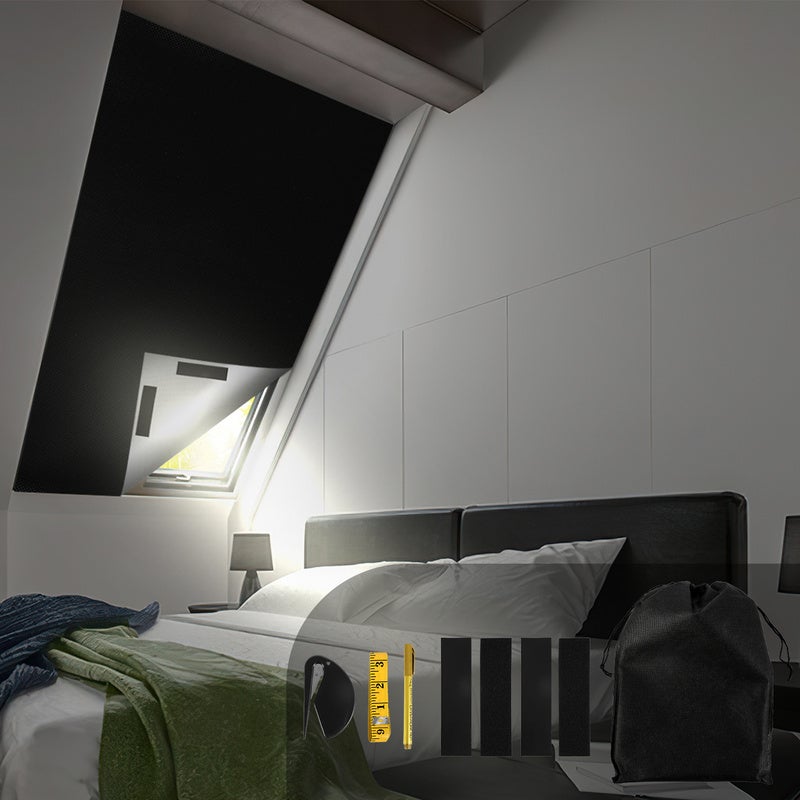 Tenda Oscurante 200×145 Cm, Tenda Oscurante Temporanea, Tenda A Rullo Portatile Con Righello Flessibile Da 2 M E 20 Strisce In Velcro 95435909