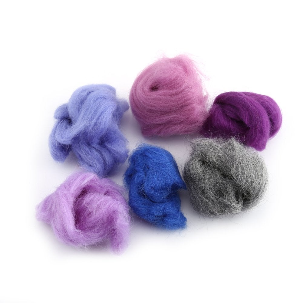 50/100 g/Serie di Colore di Base in Fibra di Lana per Infeltrimento Ad Ago Infeltrimento Bagnato Infeltrimento di Lana Filatura Fatta A Mano Fai da Te