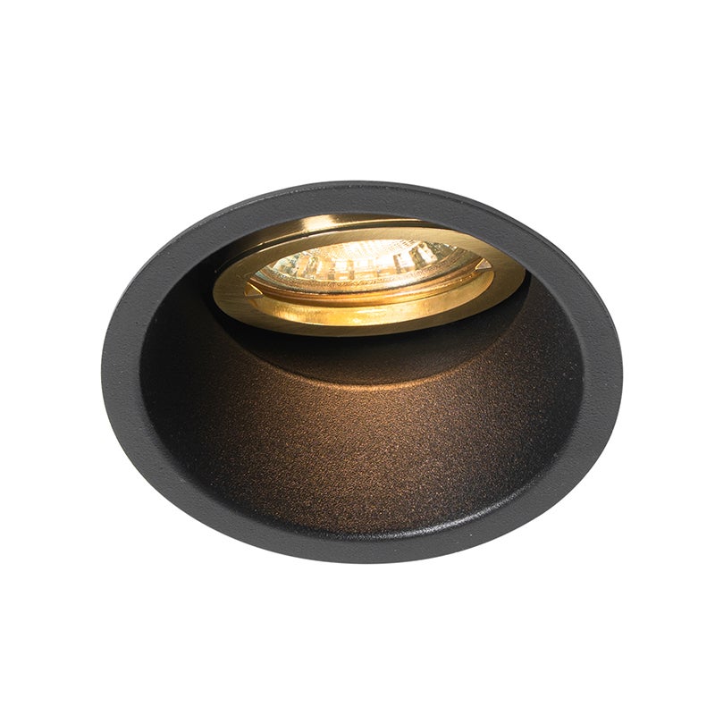 Qazqa reflektory wpuszczane - Alloy - złoty/mosiężny, gu10, max. 50w, kompatybilny z żarówką LED, 8.8cm, okrągły