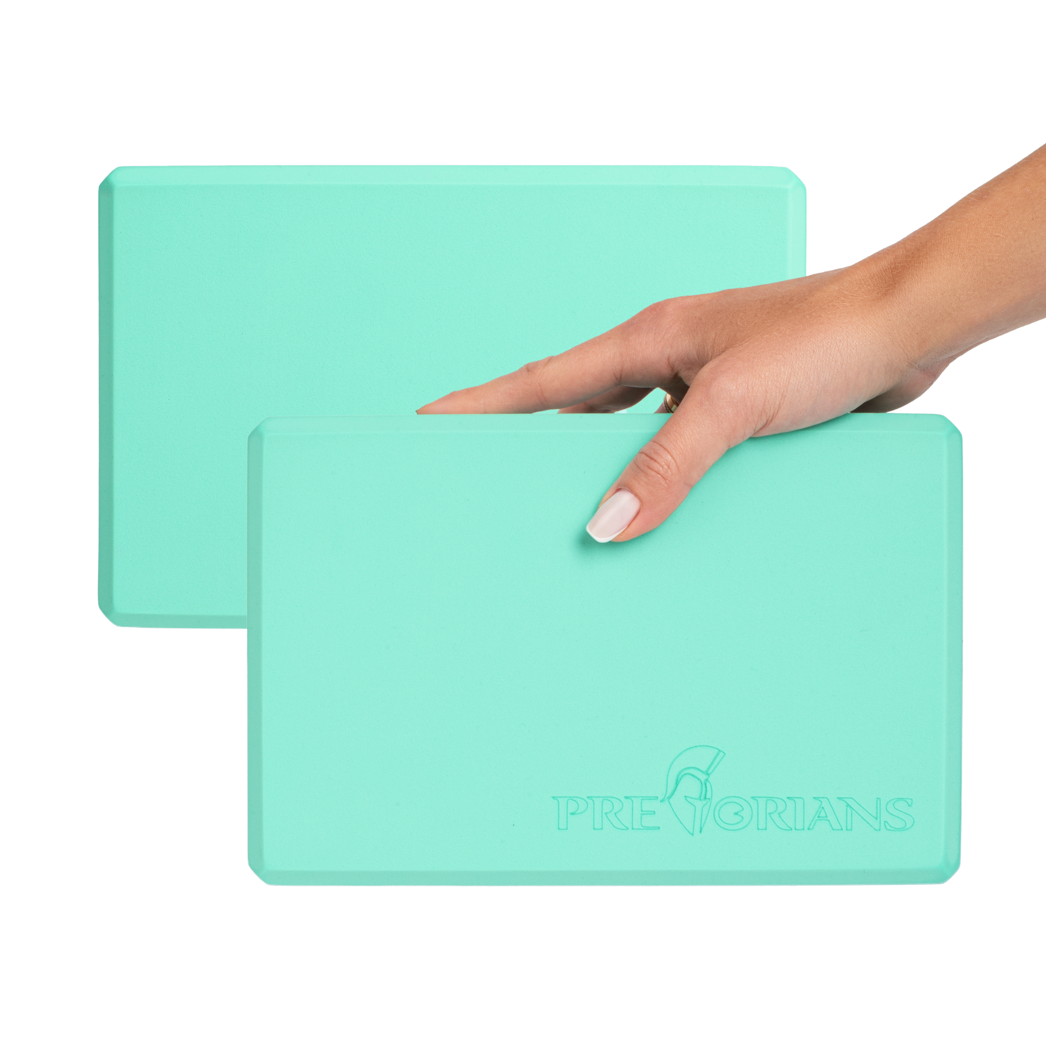 Kostka do jogi piankowa Pretorians 2 sztuki - turkusowe bloczki EVA