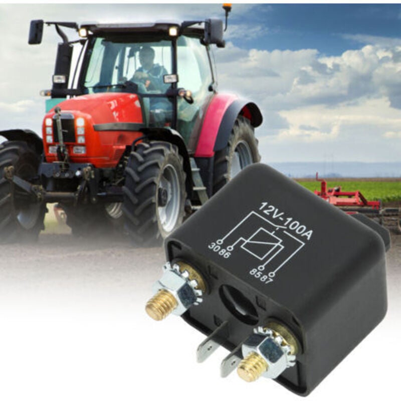 Relais Solénoïde De Démarreur 12V 100A - Plaqué Argent Pour Tondeuse Tracteur VTT