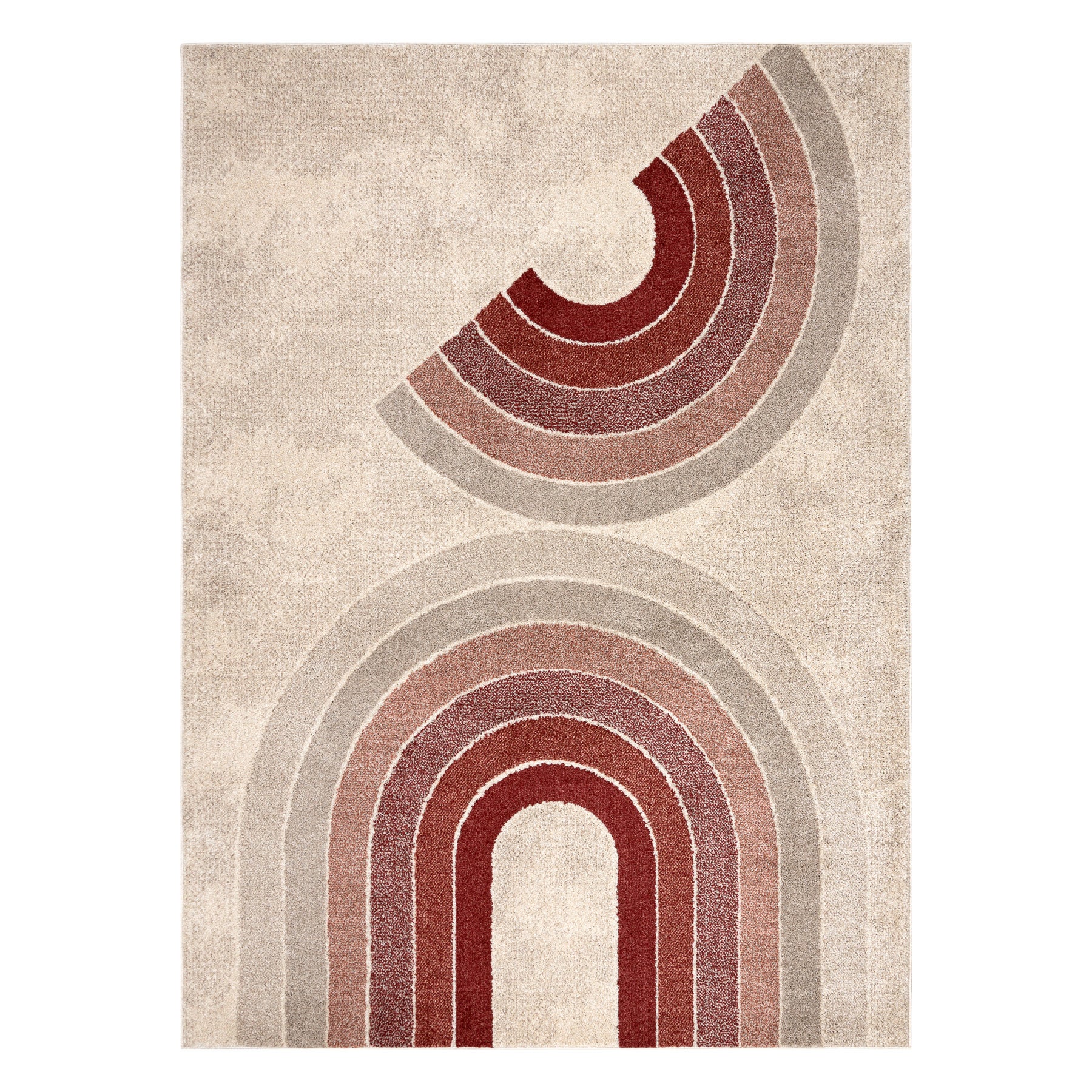 Dywan FUSION 0807 krem / bordo - Geometryczny, nowoczesny, abstrakcyjny 120x170 cm - 2