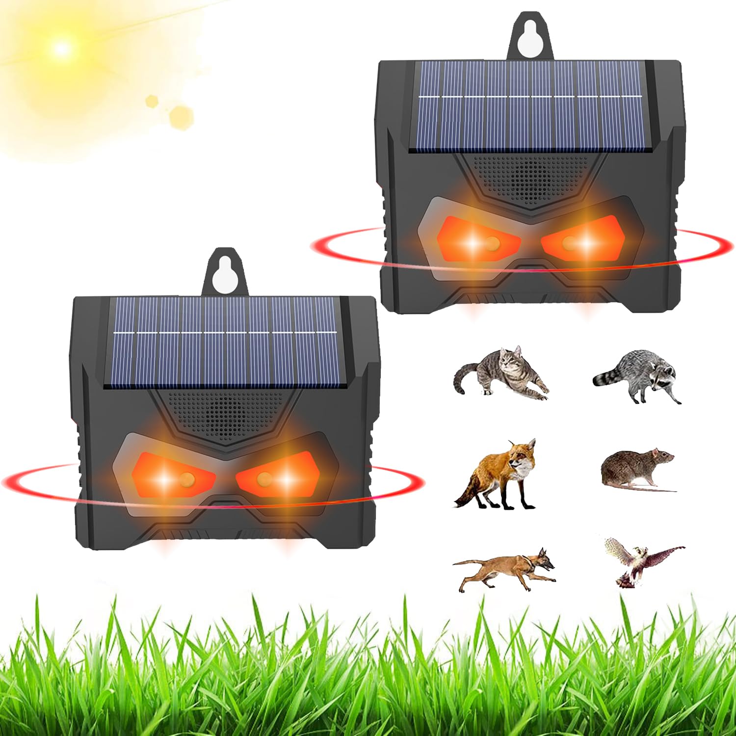 Repelente Ultrasónico Para Gatos 2025 - Ahuyenta Animales, Ratas, Perros, Aves - Solar, Resistente Al Agua, 5 Modos Ajustables