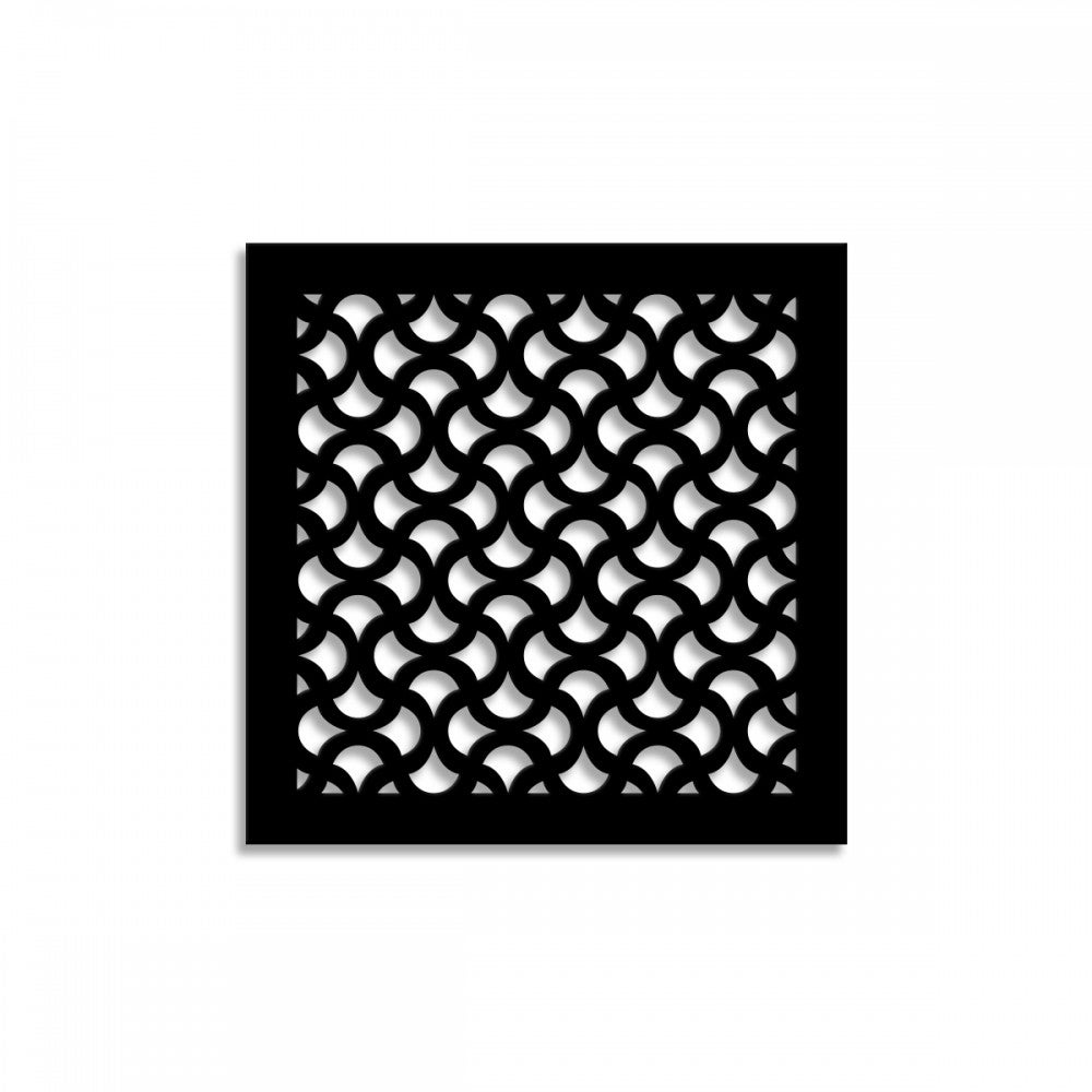 DROPS - Panel perforowany z PVC - Czarny parasol przeciwsłoneczny 73x73 cm Grubość 1 cm
