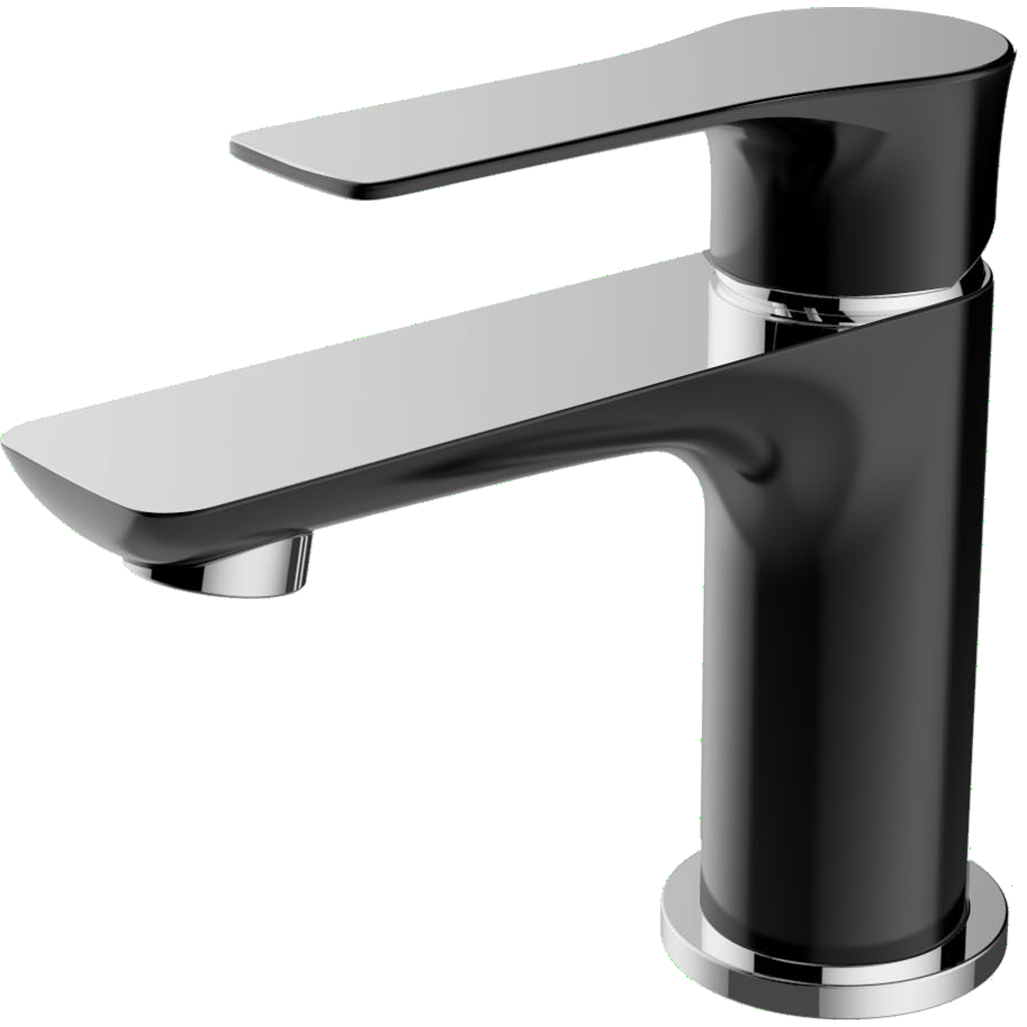 Lover czarna chromowana bateria umywalkowa