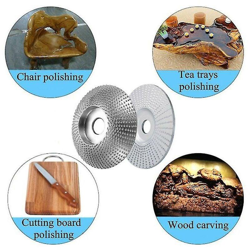 Meule bois meuleuse d'angle disque sculpture sur bois ponage disque en acier outil abrasif - 3