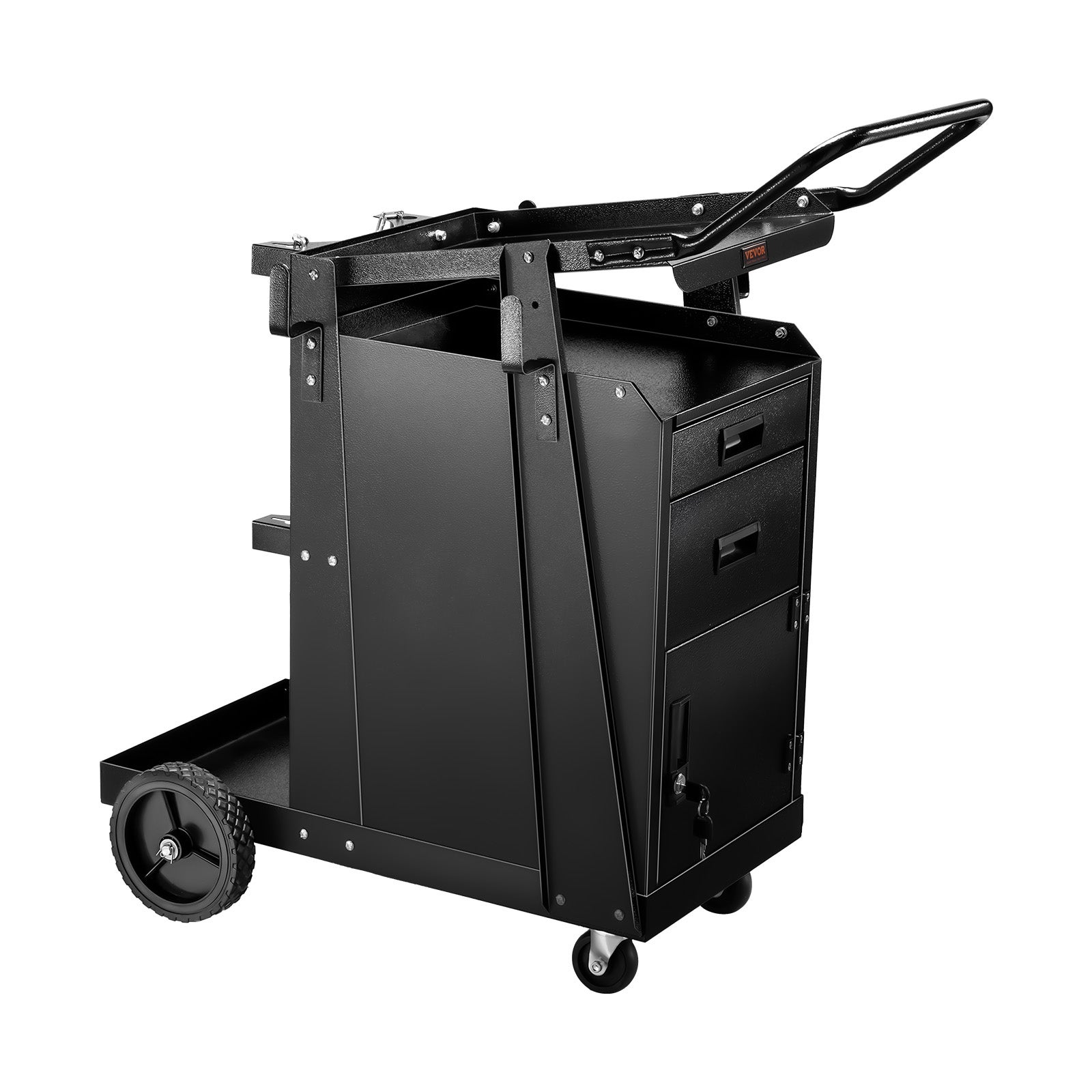 Mobilny wózek warsztatowy wózek spawalniczy 2 szuflady z szafką 136kg VEVOR
