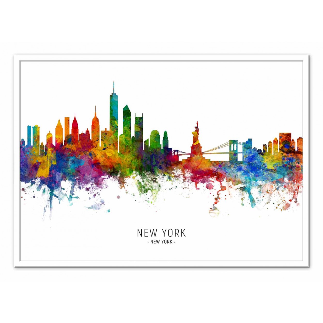 Art-Poster - New-York Skyline (Colored Version) - Michael Tompsett - 50 x 70 cm - 3
