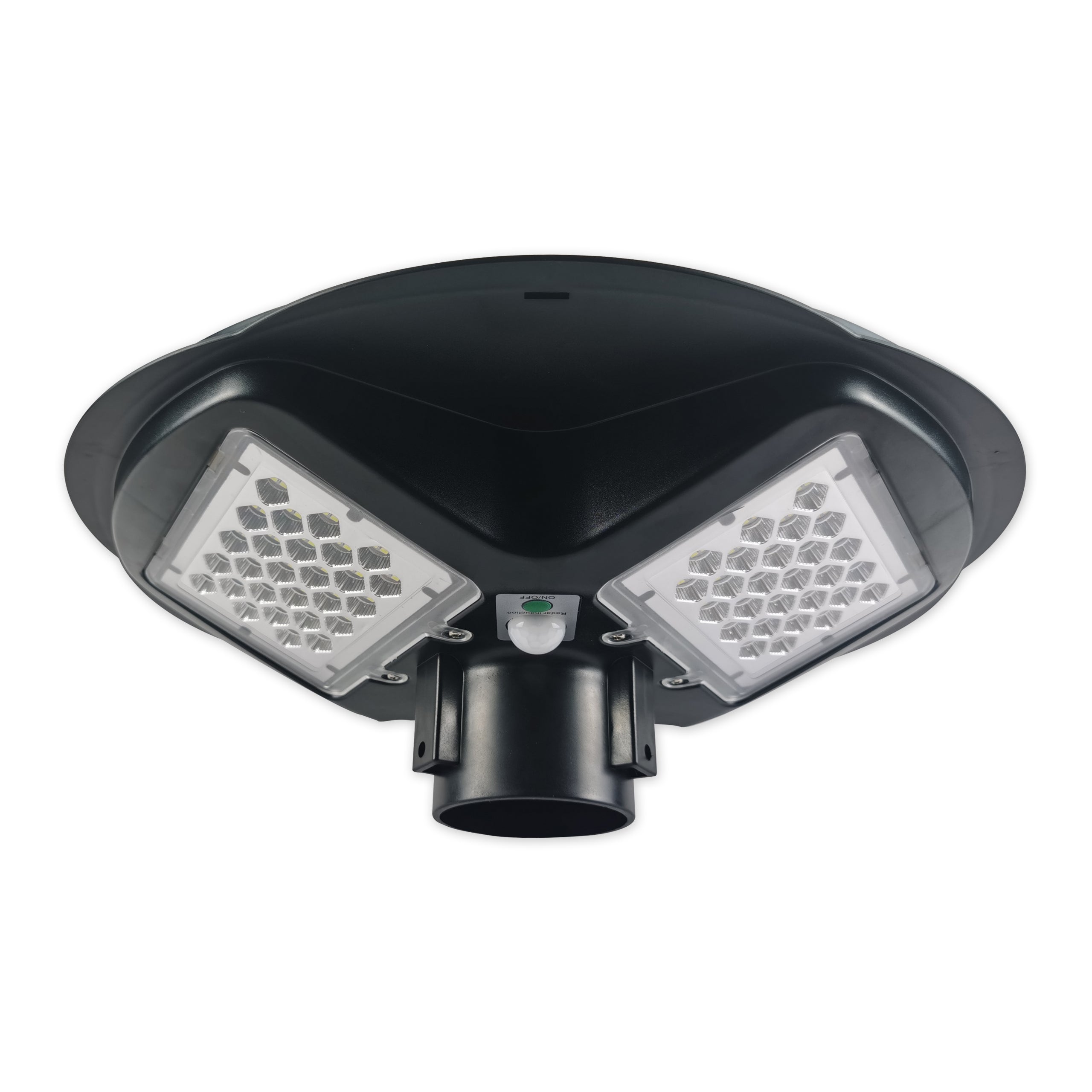 Lampa solarna LED latarnia 150W 43cm IP65 5000K czujnik ruchu i zmierzchu pilot czarna MasterLED