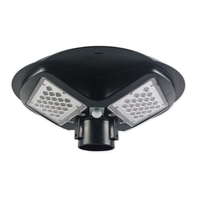Lampa solarna LED latarnia 150W 43cm IP65 5000K czujnik ruchu i zmierzchu pilot czarna MasterLED