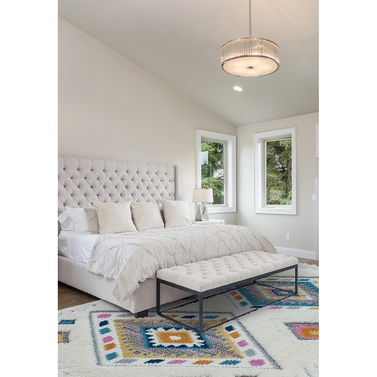 Tapis moderne à franges style berbère RHOMBUS 200x290 cm - 2