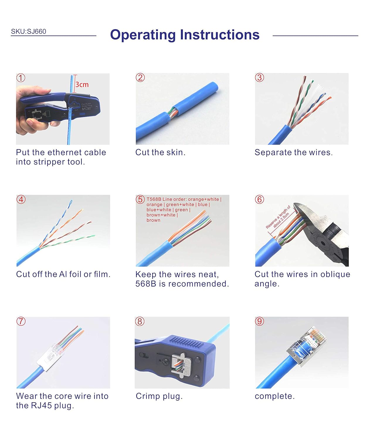 Lot de 25 Connecteur RJ45 CAT6 Embout de Connecteur Blindé Nickelé RJ45 8P8C Via Une Prise Modulaire Ethernet Imprimante - 6