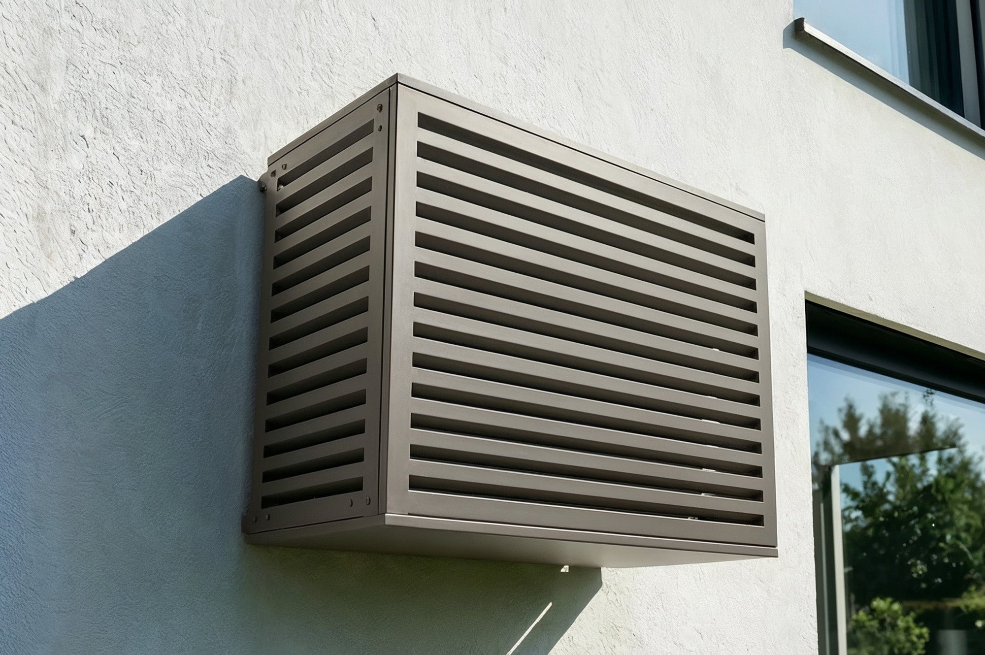 Aneto taupe aluminiowa obudowa klimatyzatora z dolnym panelem - rozmiar M