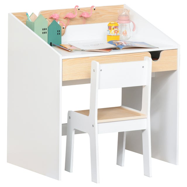 Scrivania Ufficio Tavolo Porta Pc in Legno con Ampio Ripiano 6 Mensole – ZIK Home