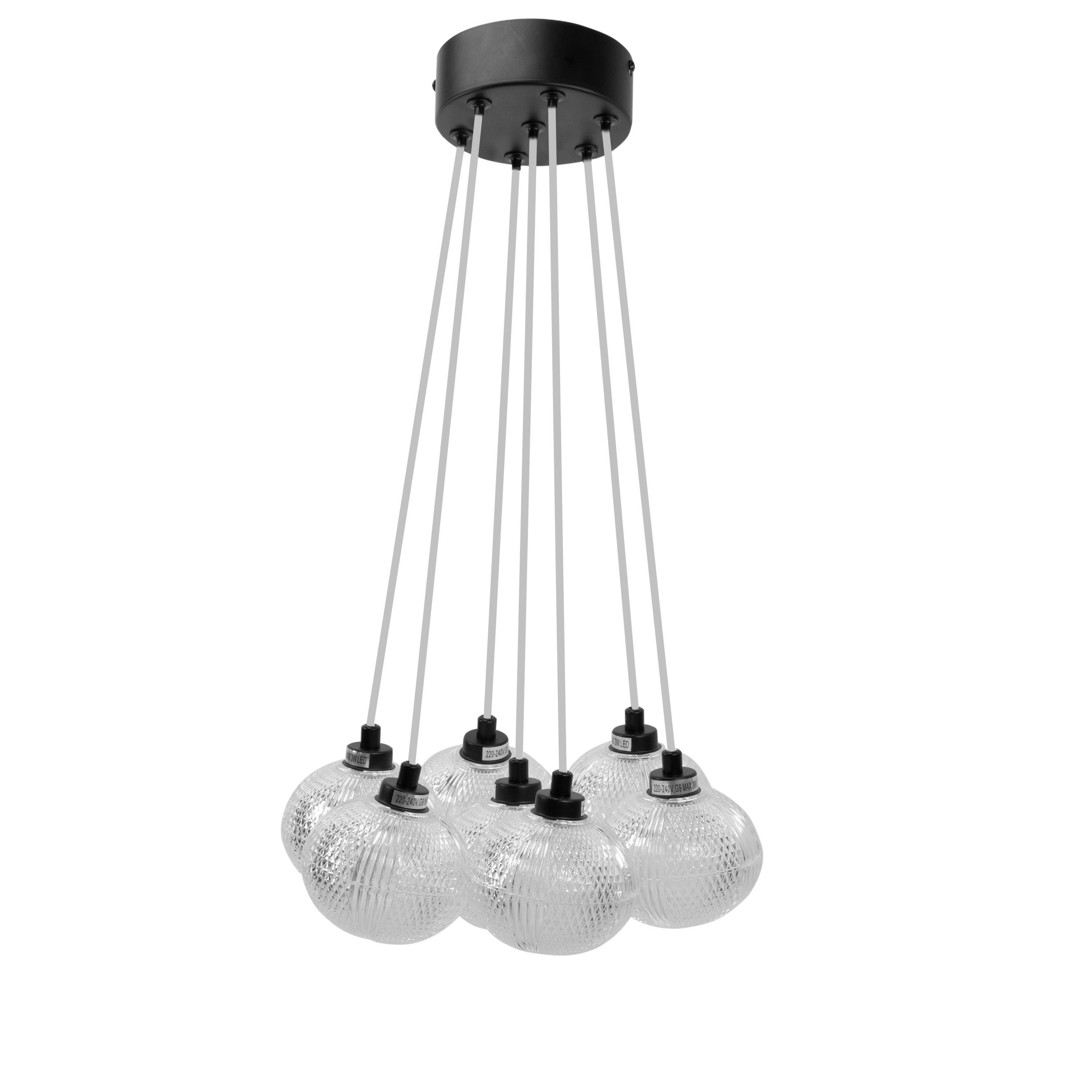 Lampa Sufitowa Toolight Ms020-7Cp Czarny