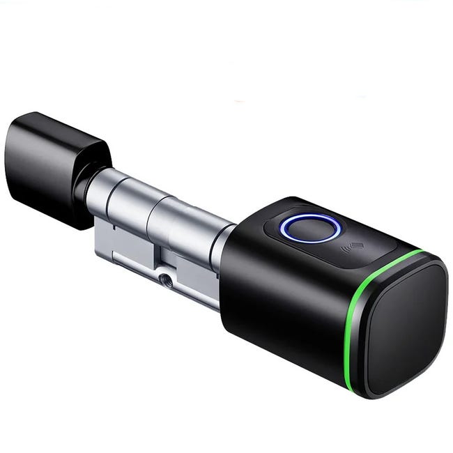 Serrure Connectée, Serrure Biométrique avec Cylindre à code, utilisable avec Bluetooth, App, Empreinte digitale et clé pour ouvrir le verrou, compatible avec les cylindres de 60 à 90 mm(30/30,45/45 Serrure Connectée, Serrure Biométrique avec Cylindre à code, utilisable avec Bluetooth, App, Empreinte digitale et clé pour ouvrir le verrou, compatible avec les cylindres de 60 à 90 mm(30/30,45/45