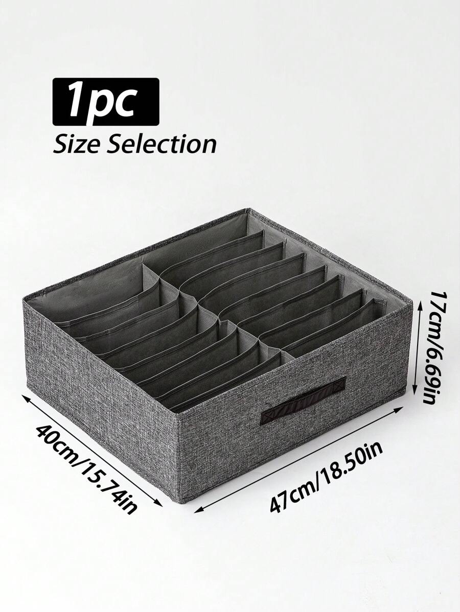 Organizadores de roupas dobráveis ​​para guarda-roupa, 2 peças, 16 grades para calças, camisetas, recipiente de armazenamento com alças resistentes - 2