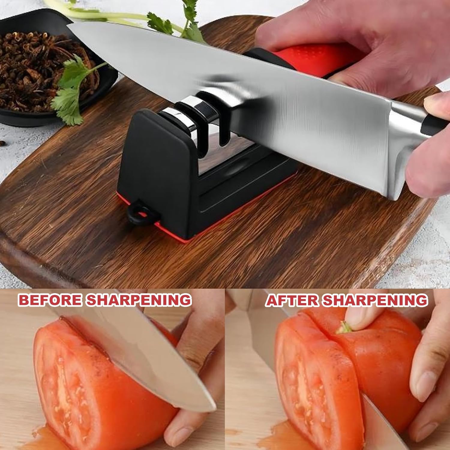 Affilacoltelli professionale, affilacoltelli da cucina 3 in 1, affilacoltelli e affilaforbici - 4