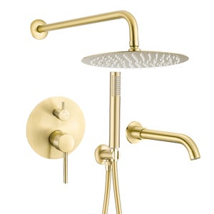 Kit Set Doccia Ottone Cromato Completo Di Supporto Presa Acqua Con Flessibile E Doccetta Rettangolare 17811520