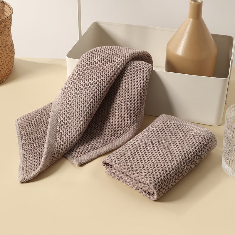 Ręczniki - Luksusowe ręczniki do twarzy - Zestaw ręczników - Bawełna - Jakość hotelowa - Zestaw 6 - 33x33 cm Ciemny brąz
