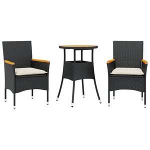 Ensemble Salon De Jardin Bois Acacia 4 Pièces – Table + Bancs + Coussins – Design Rustique, Modulaire – Pour Terrasse, Jardin