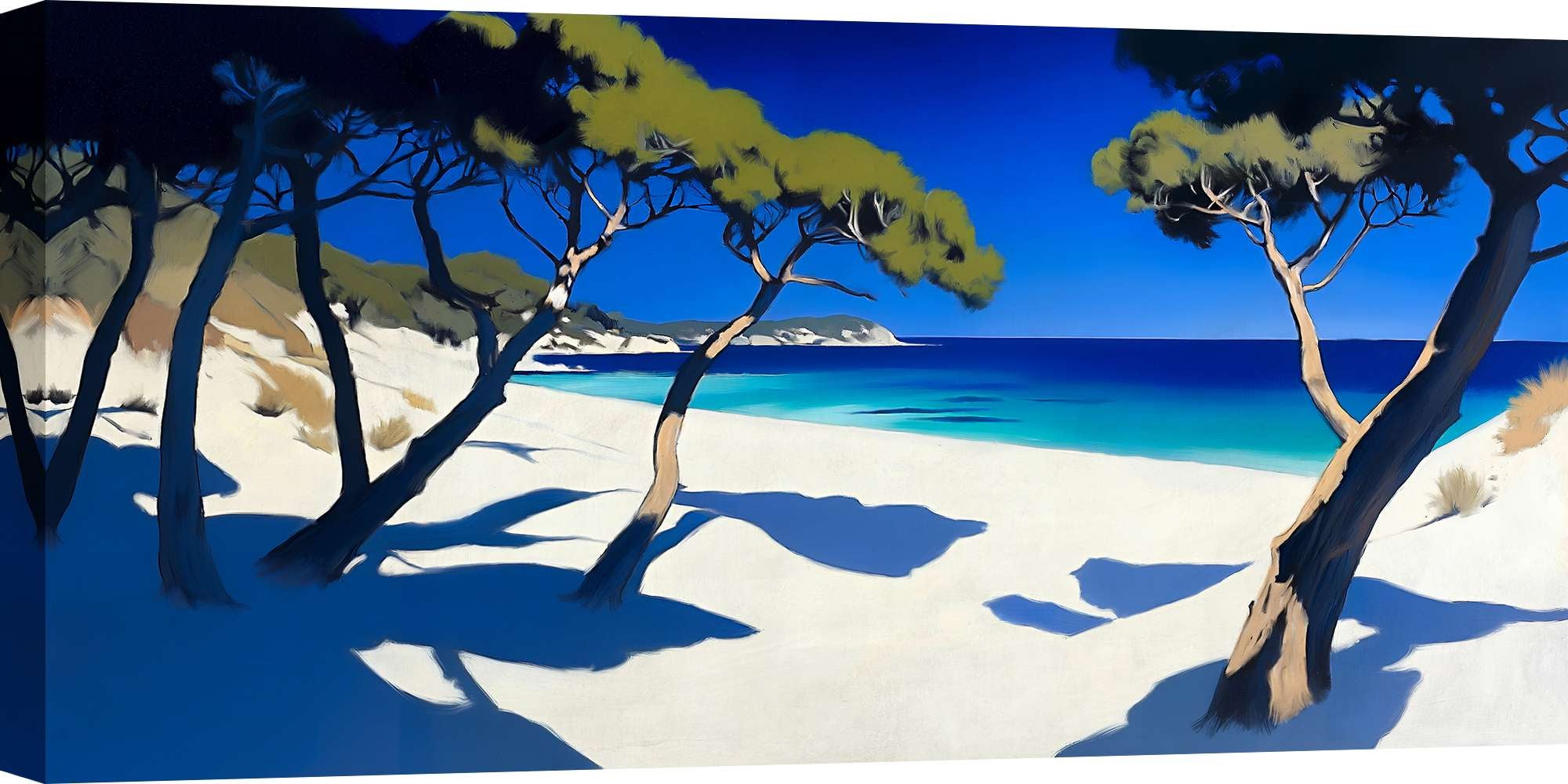 Tableau Photo Sur Toile 100x50 Cm - Paysage Mer Et Plage - Style Moderne - Marque Tulup Neuf