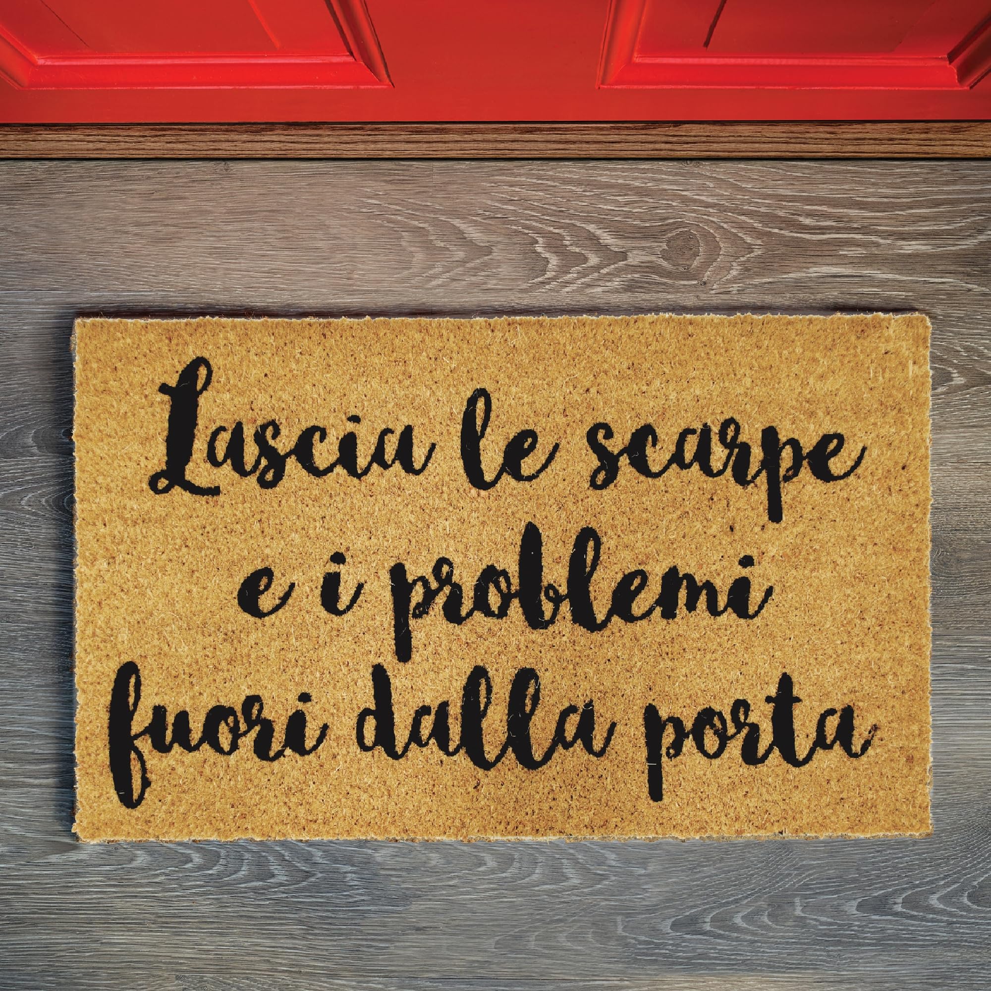 Relaxdays Zerbino Con Coniglio, Fibra Di Cocco, Frase Welcome, Interni Ed Esterni, 40x60 Cm Antiscivolo Verde Nero 85212819