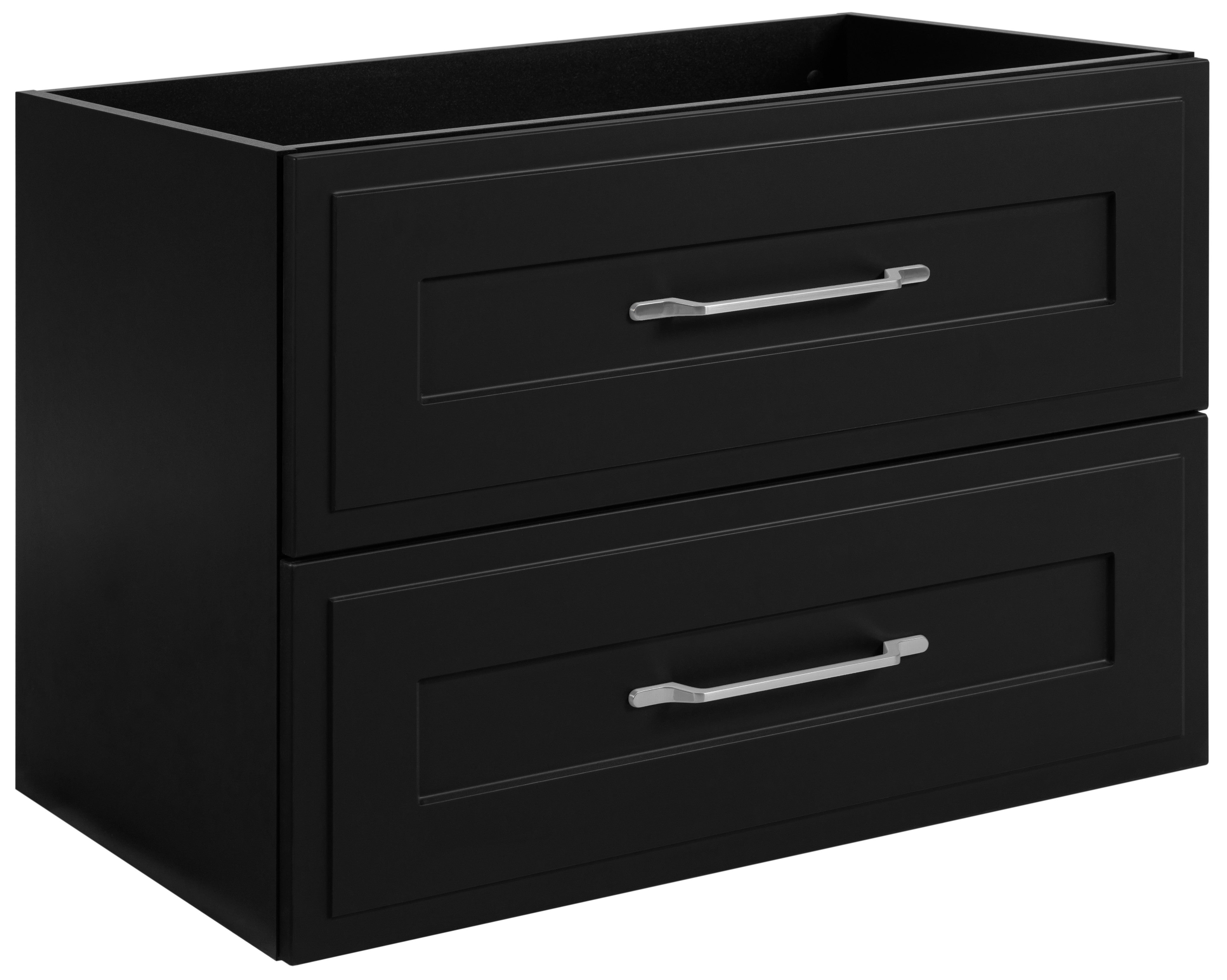 Mueble bajo lavabo de estilo clásico en negro, 80 x 57 x 46 cm