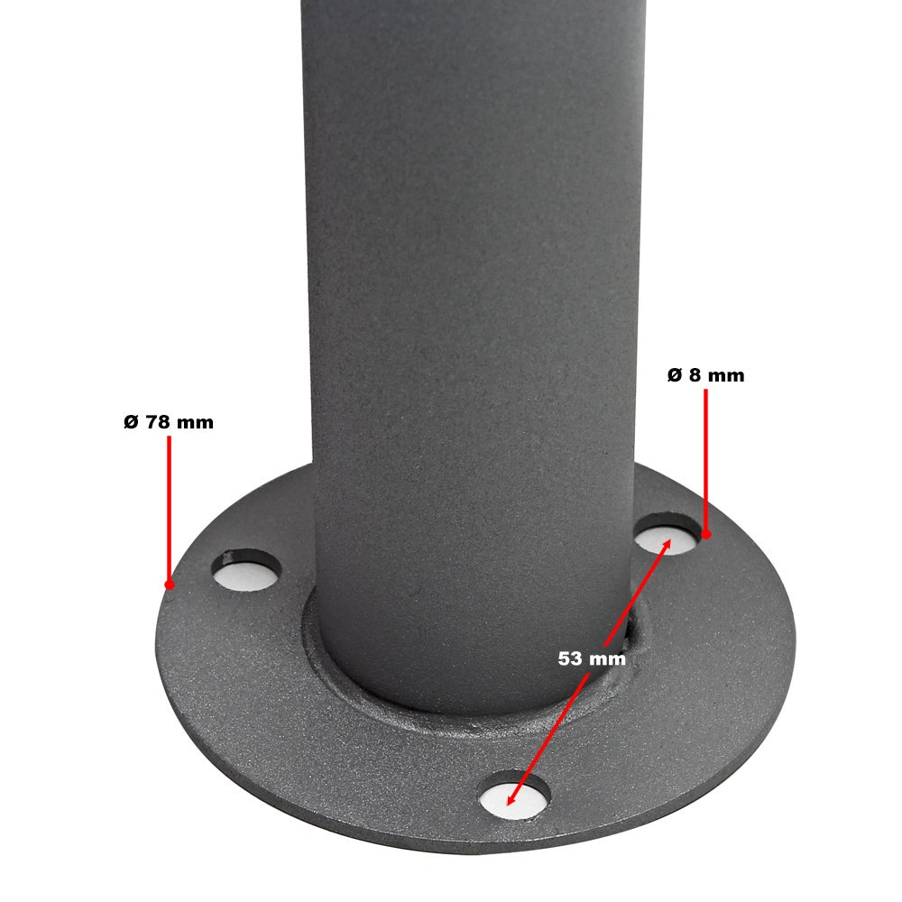 Kit Boîte aux lettres V13 avec Pied de support, Verrouillable Couleur antrahcite, Acier galvanisé, 360 x 105 x 315 mm, en Acier inox, avec… Wiltec - 4