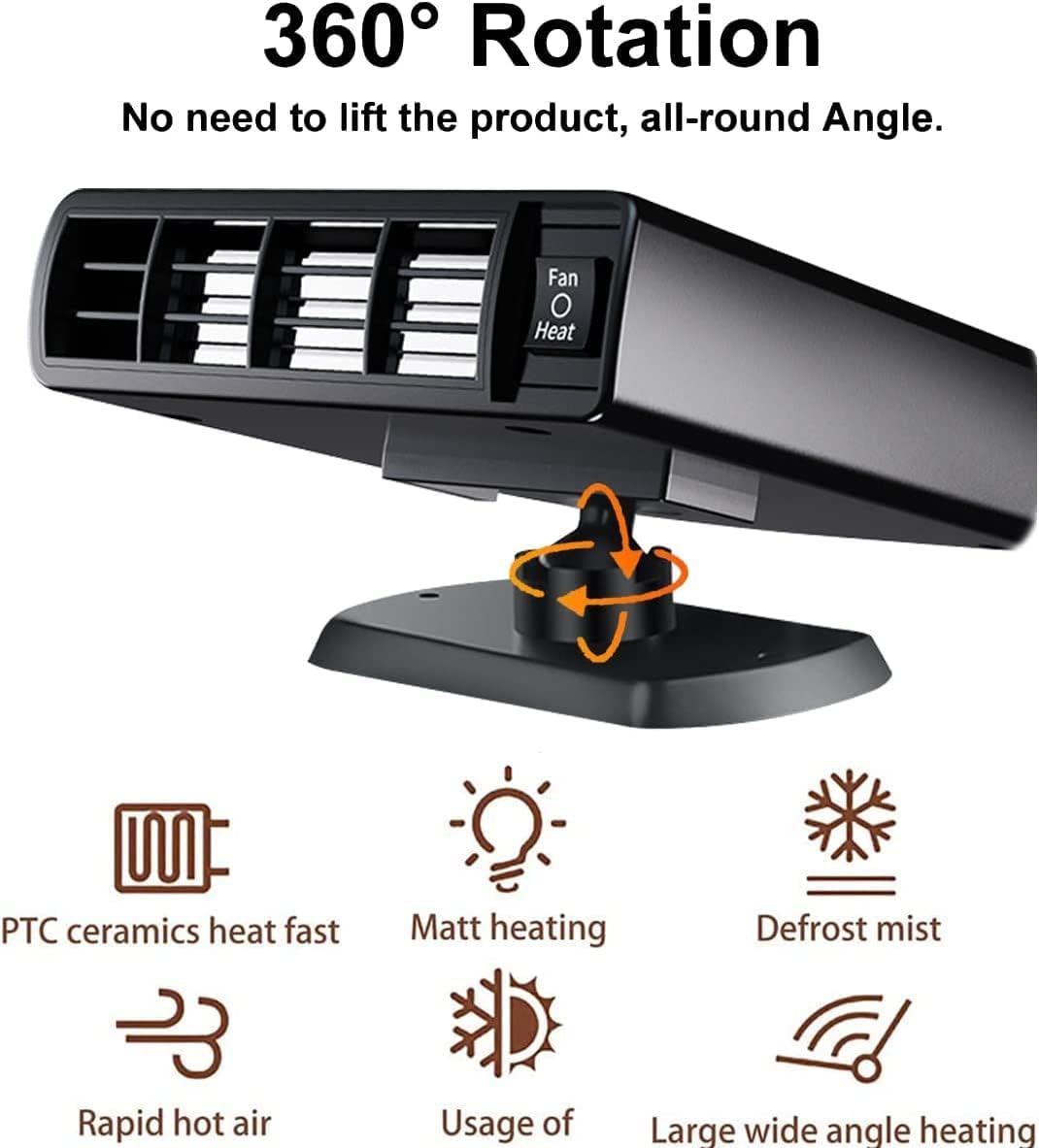 Riscaldatore Per Auto Guazhuni 2 In 1, Sbrinatore Rapido Portatile Da