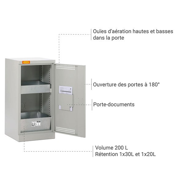 Armoire de sûreté - Volume 200L - Rétention 50L - 10999 - 3