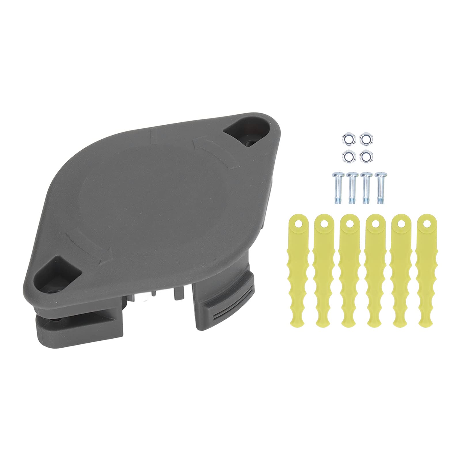 Tête à Lame Fixe Pour Coupe-bordure - Compatible 18V/24V/40V - 6 Lames De Rechange Incluses - Marques P2008, P2210, Etc.