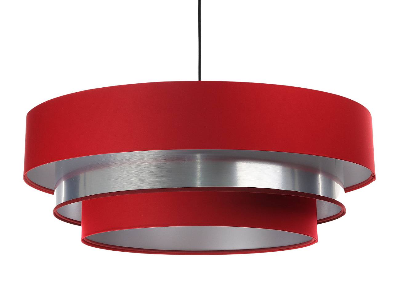 Lampa wisząca TRIO MIX czerwona/srebrna