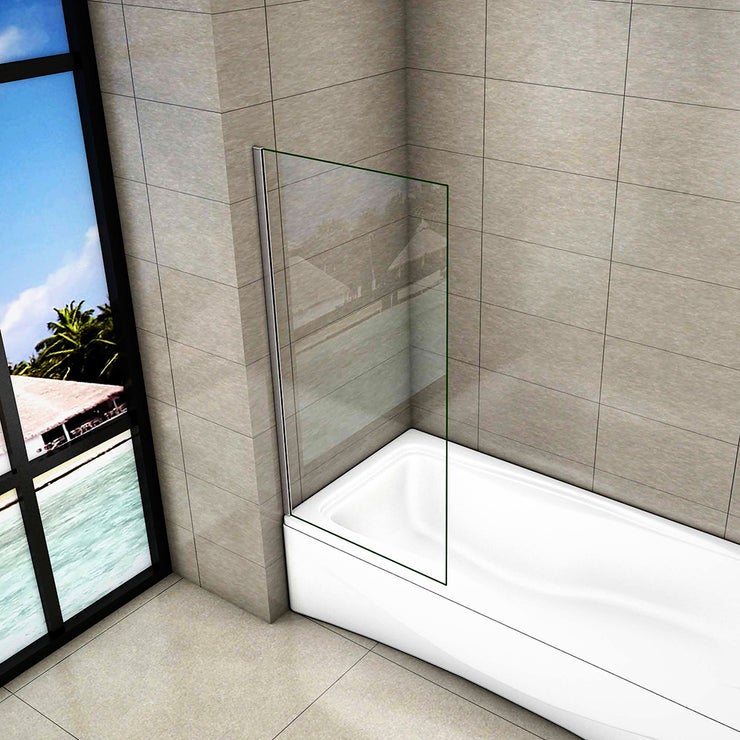 Aica Pare-baignoire 70x130cm Écran De Douche Fixé En Verre Anticalcaire - 2