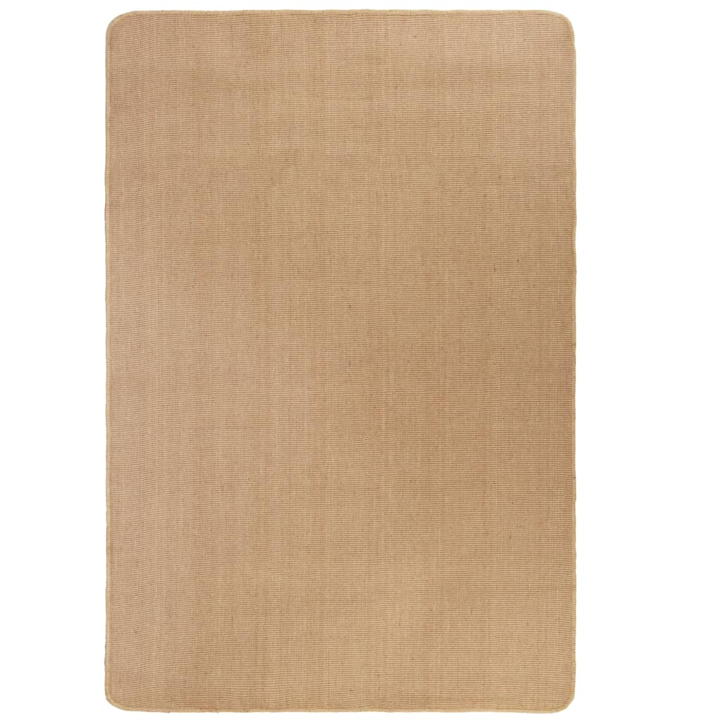Dywan z juty z podkładem z lateksu, 140 x 200 cm, naturalny vidaXL