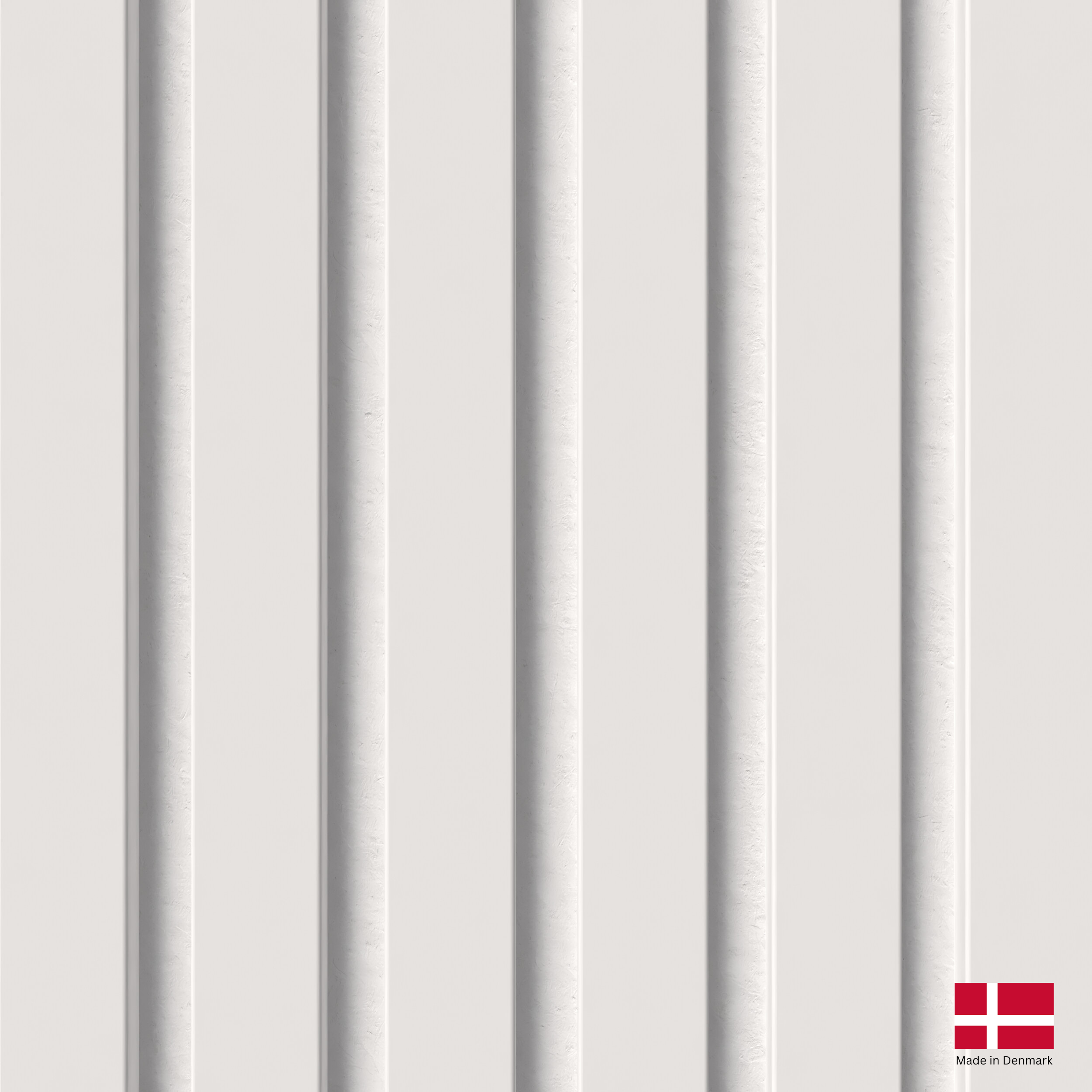 Lot de 2 panneaux tasseaux acoustiques MDF décor blanc mat, feutrine blanche, 240x32 cm Nordic Acoustics - 4