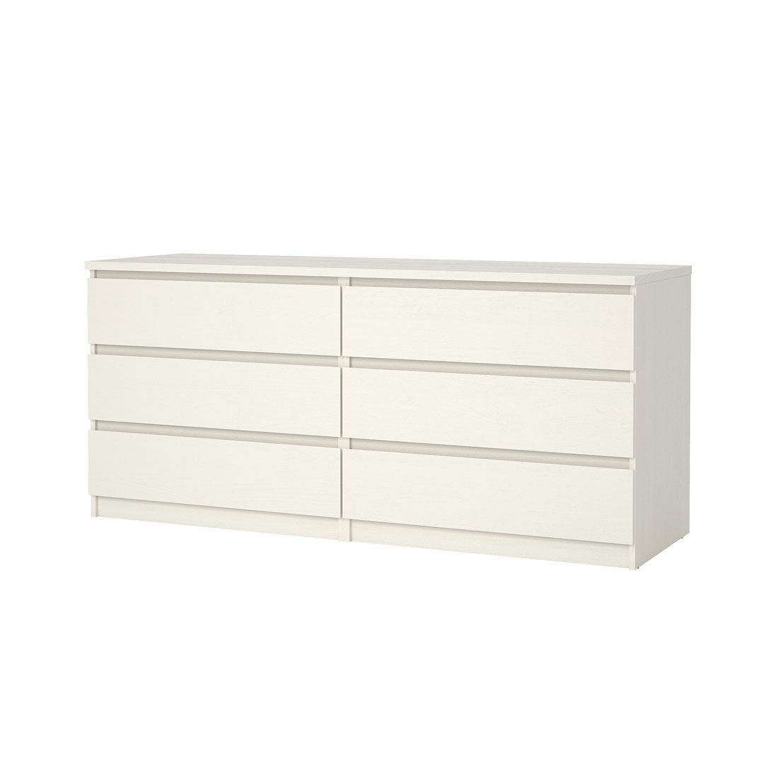 Noulan commode 6 tiroirs décor chêne blanc. - 2
