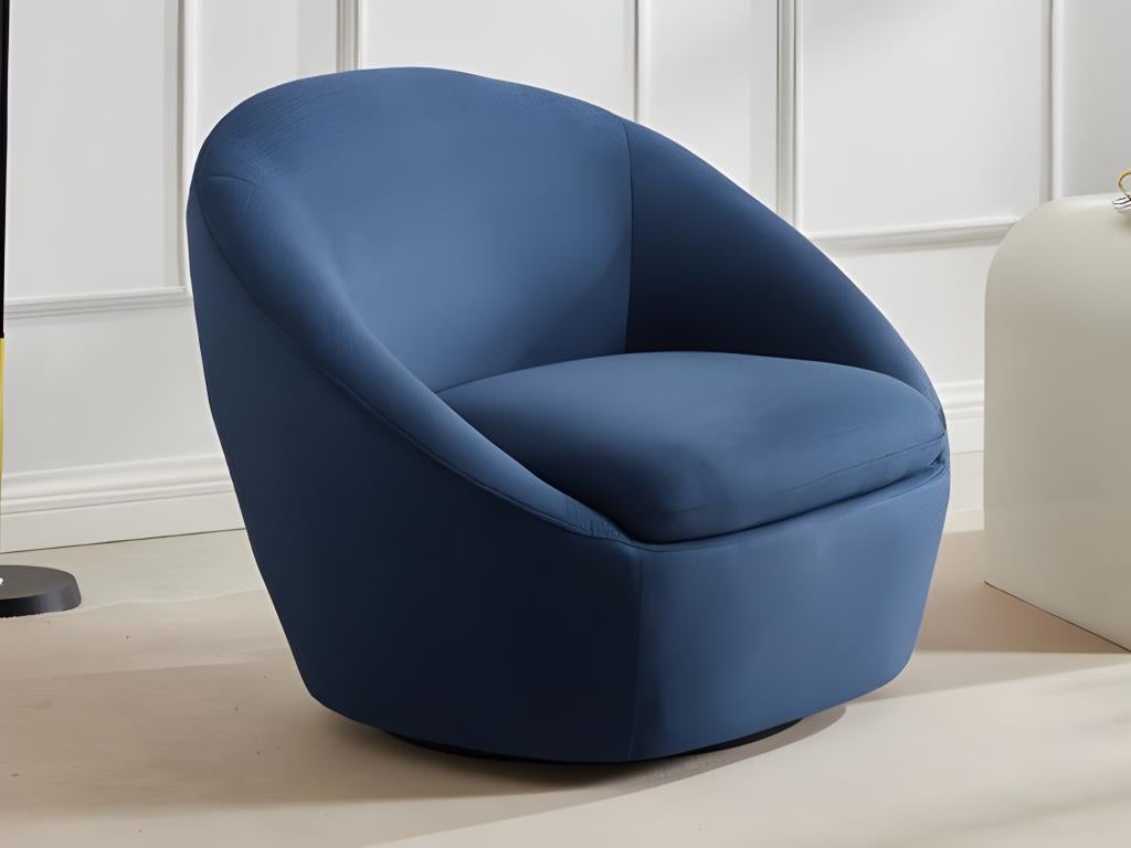 Fauteuil Pivotant LACARA II Gris En Tissu Polyester - Design Arrondi, Assise Confortable, Charge Max 120 Kg - 10