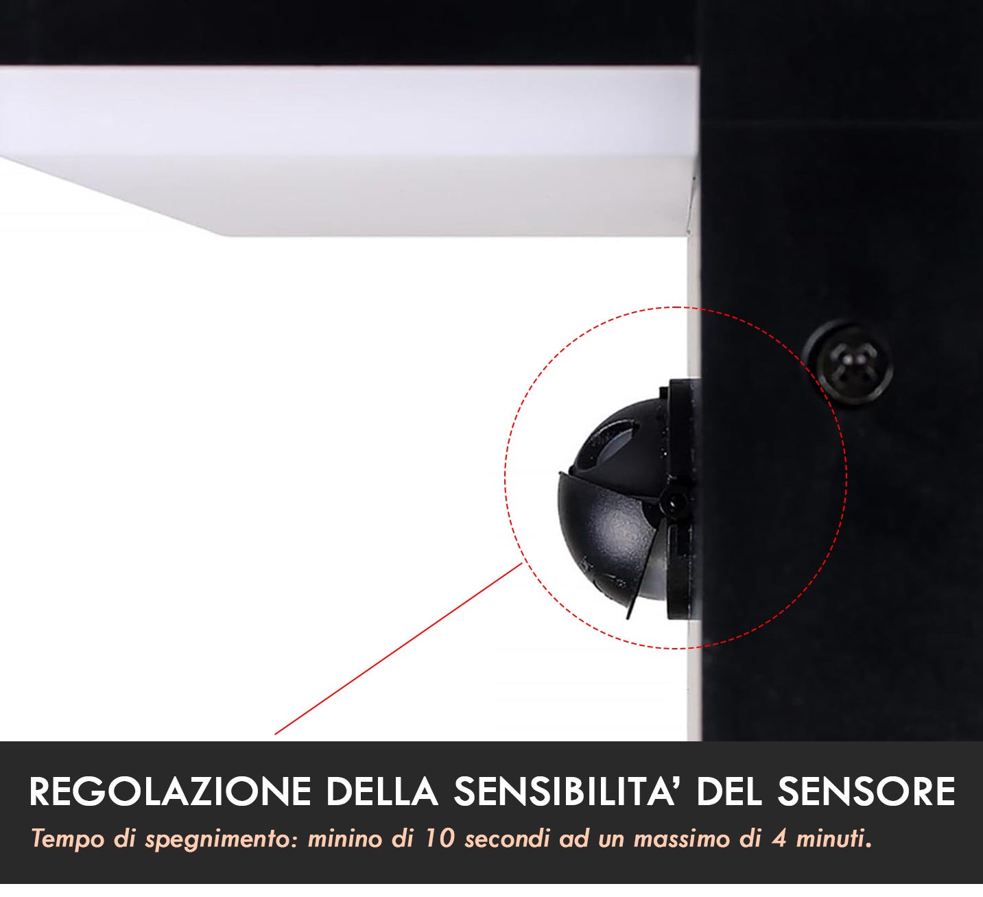 Applique murale extérieure avec capteur LED CCT SWITCH 10W étanche IP54 applique murale jardin entrée garage parking COULEUR NOIR - 4