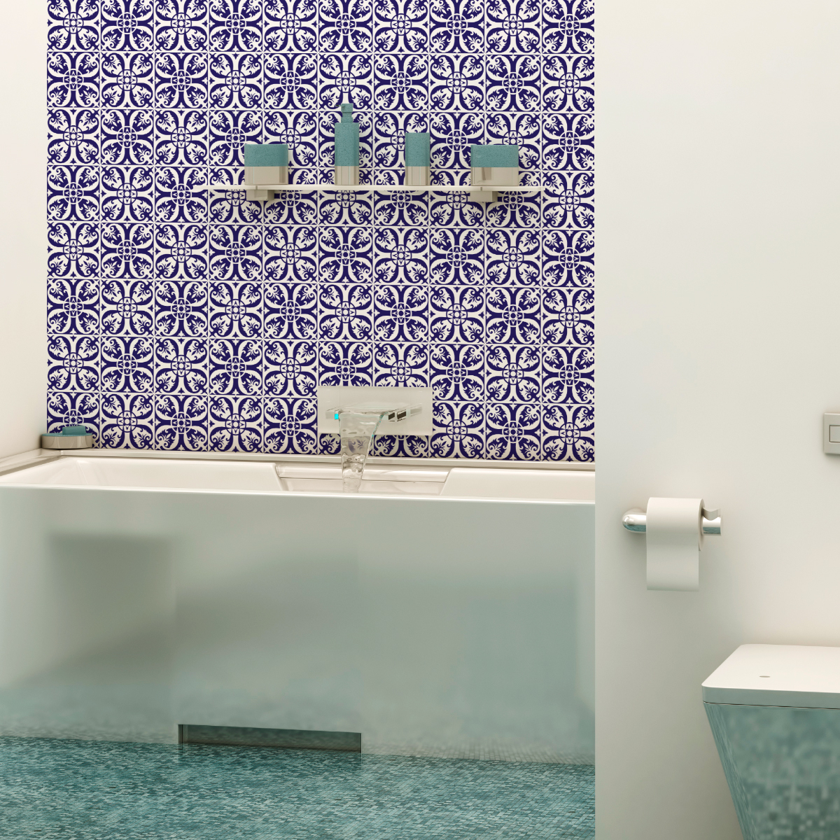 24 adesivi piastrelle di cemento azulejos Juan - Sticker adesivo - adesivi murali - 24stickers20x20cm - 3