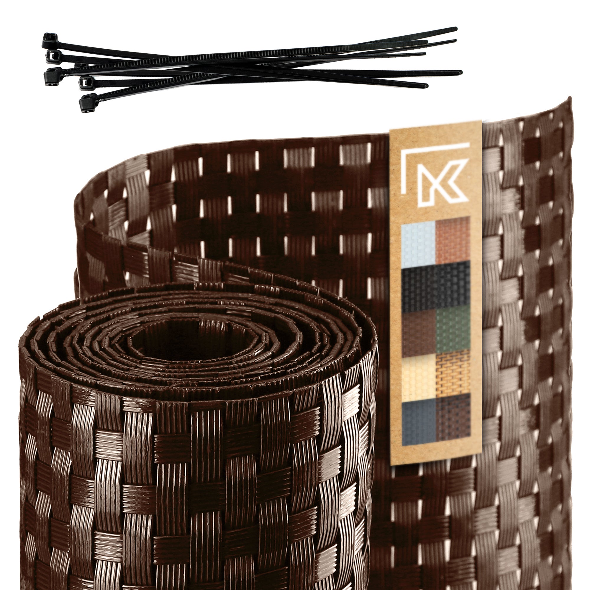 Kadax Cinta De Valla Para Paneles De Valla 19 Cm 2,55 M Marrón , Leroy Merlin