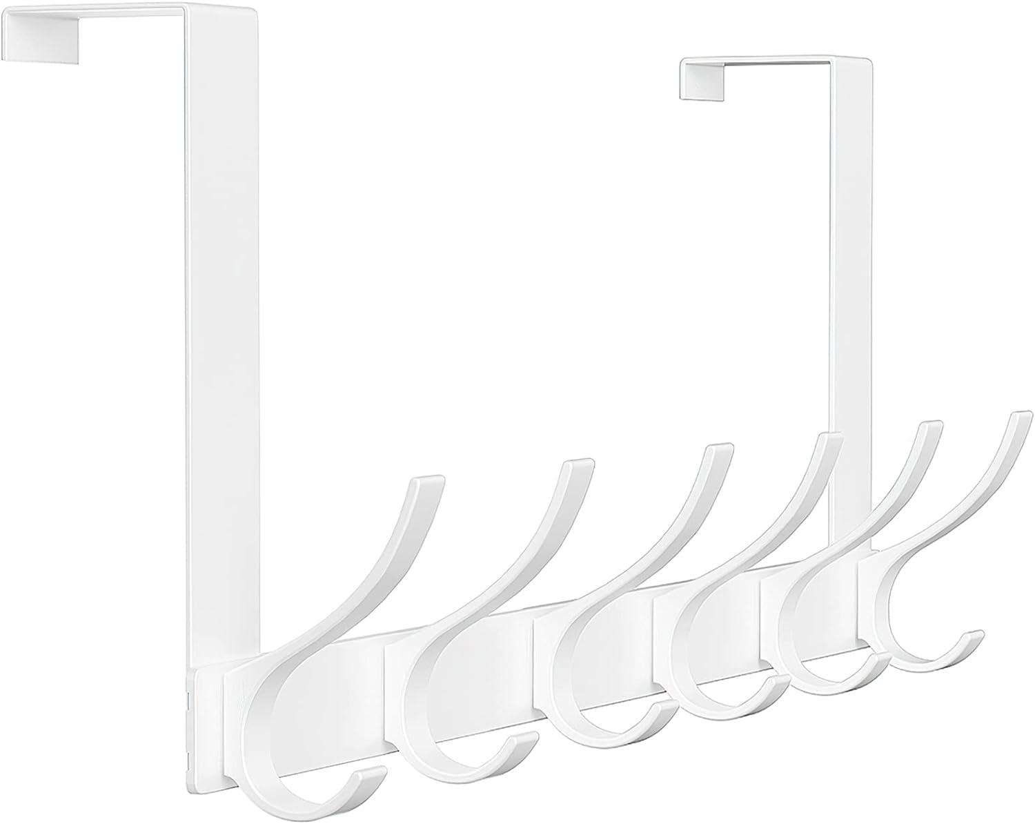 Lot De 2 Porte-Vêtements Muraux Industriels Homeyeeng - Cintre Métal Robuste Blanc Avec Crochet