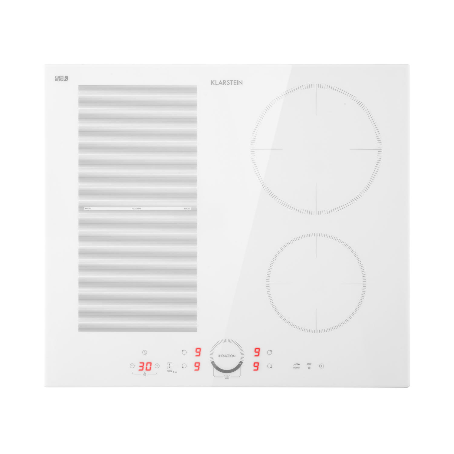 Klarstein Delicatessa 60 Hybrid Cocina Encastrable De Inducción De 4 Zonas 7000W Blanco , Leroy Merlin