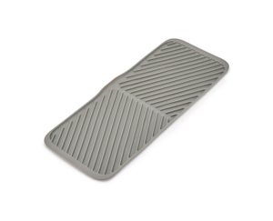 Tappetino In Silicone Per Lavello Cucina 30.5x30.5 Cm - Grigio Scuro, Antiscivolo, Fori Di Drenaggio, Protezione Per Piatti E Lavandino