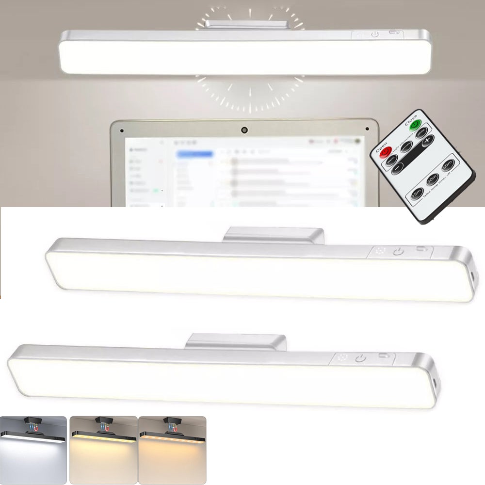 Zestaw 2 lamp podszafkowych do kuchni, magnetyczne listwy świetlne LED z pilotem, trzy temperatury barwowe, regulowany kąt 120°
