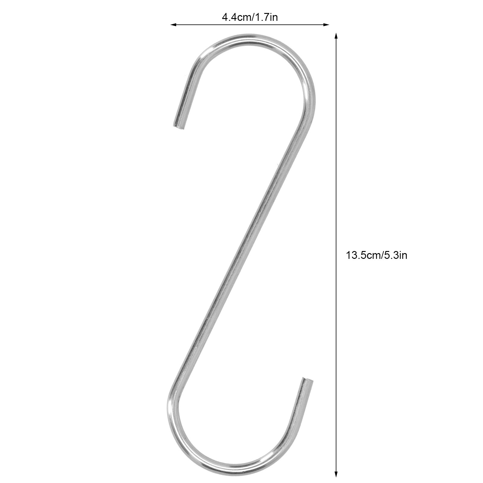 Gancio a forma di S, appendiabiti in acciaio inossidabile, accessorio per mangiatoia per uccelli da balcone/cortile - 4