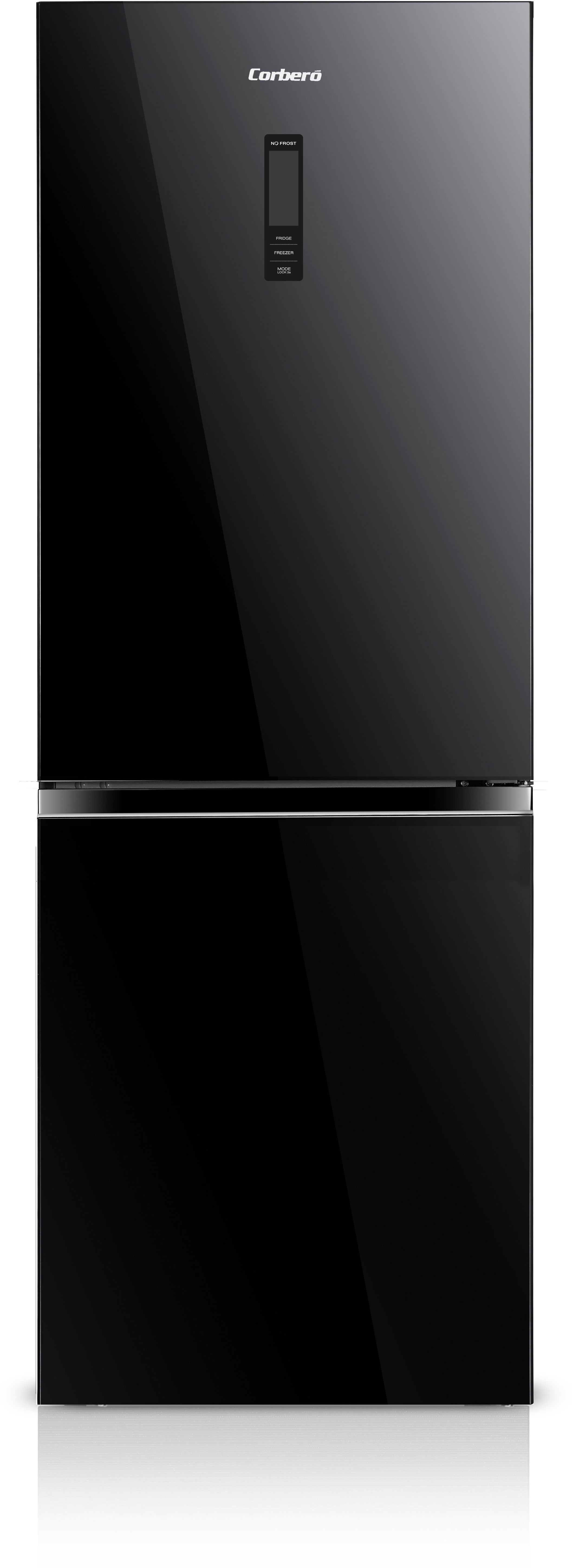 Corberó - frigorífico combi cchgl185nfn | 323l | no frost, display puerta, fresh box, 4 botelleros, 40 db | cristal-negro
