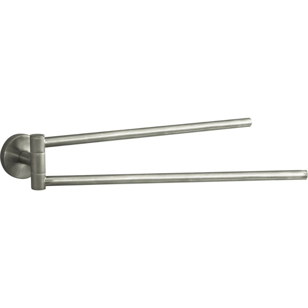 HANSGROHE Barre HANSGROHE Porte-serviette double nickel brossé Logis - 3